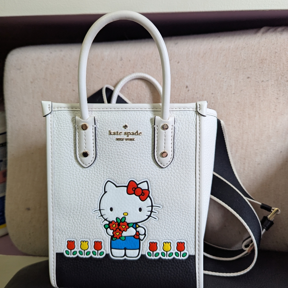 Kate Spade White Hello Kitty Tote Bag